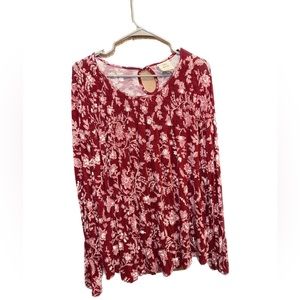 Knox Rose Red Floral Blouse